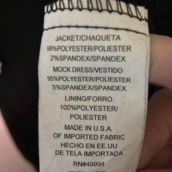 R&M WO SIZE 16 BLACK WHITE WAVE DESIGN DRESS WITH ATTACHED WATERFALL JACKET EUC - Picture 5 of 11